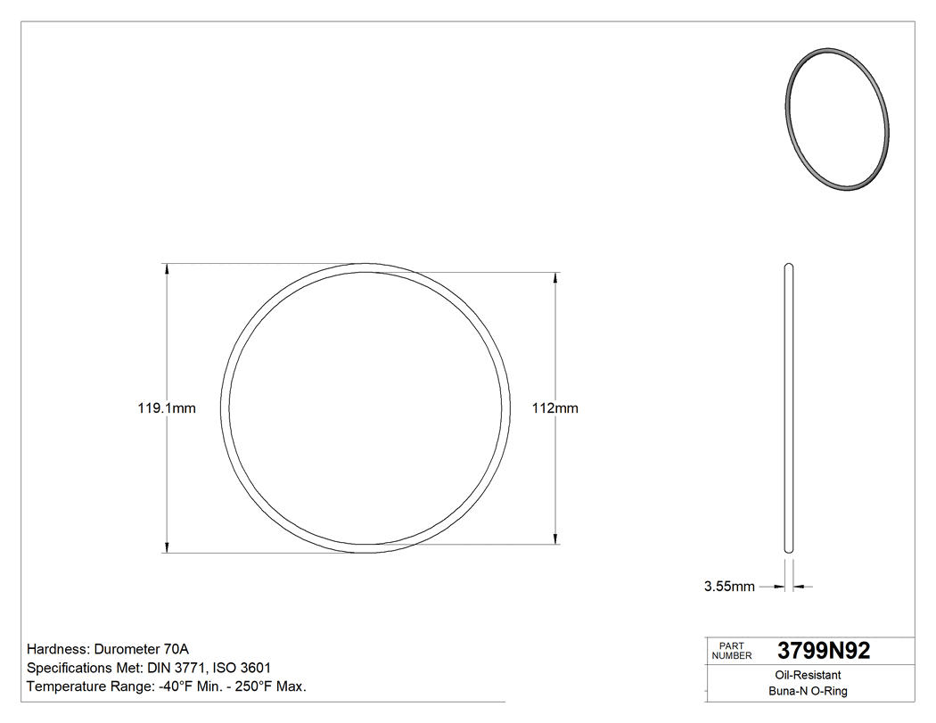 Technical drawing - 3799N92